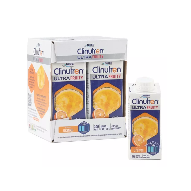 Renutryl Concentré fruity à l'orange Nestlé Health Science - 4 x 200 ml