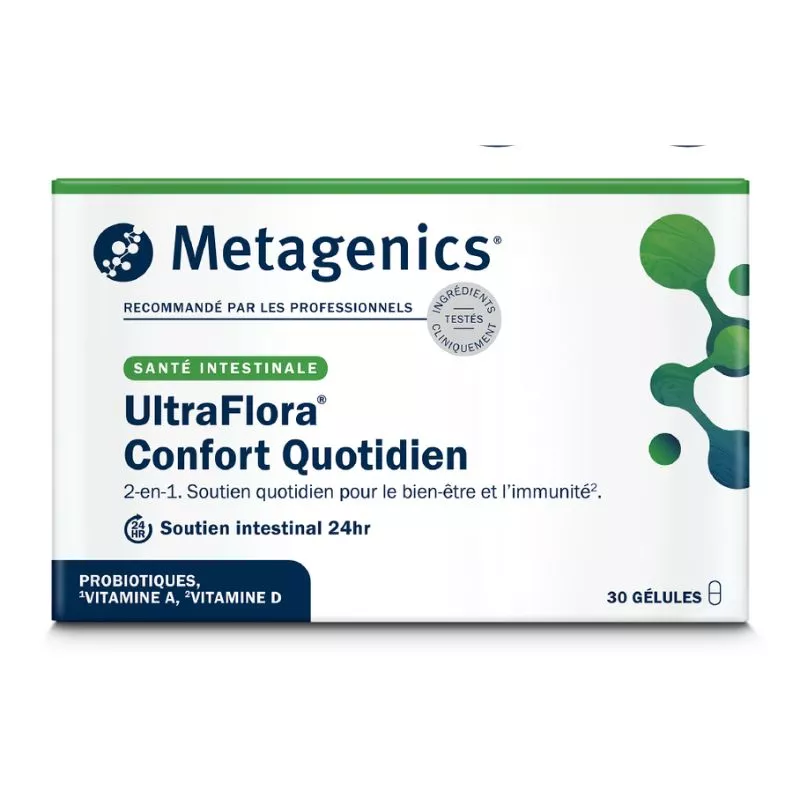 UltraFlora Confort Quotidien Metagenics - Soutien intestinal - 60 gélules