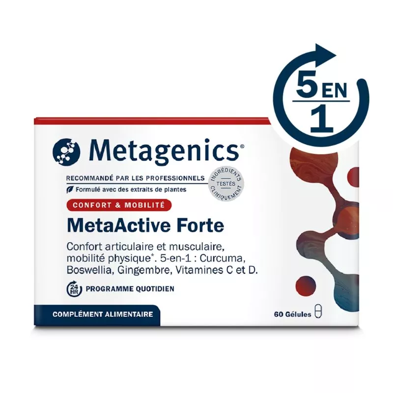 MetaActive Forte Metagenics - Confort articulaire et musculaire - 60 gélules