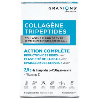 Collagène Tripeptides Marin type I Granions - Peau et cheveux - 80 comprimés