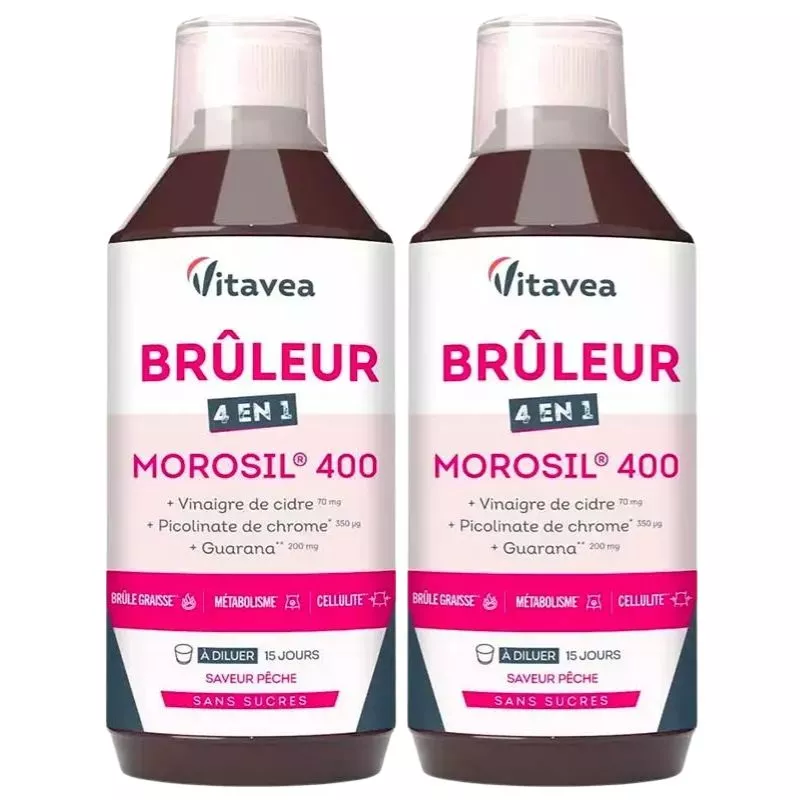 Brûleur 4en1 Morosil 400 Vitavea - Objectifs Minceur - 2 x 500ml