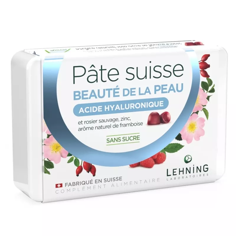 Pâte Suisse beauté de la peau Lehning - Acide Hyaluronique - 40 gommes