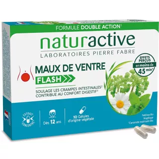 Maux de ventre Flash Bio Naturactive - Crampes intestinales - 14 gélules