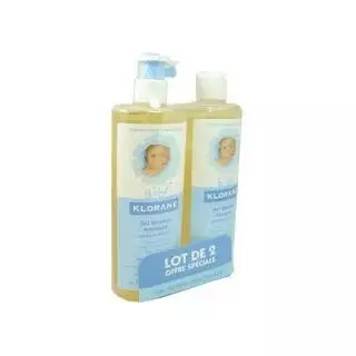 Klorane Bébé Gel Lavant Corps Lot de 2x500ml 