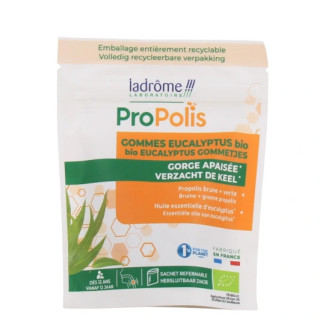 Ladrôme Propolis gommes eucalyptus Bio - Maux de gorge - 45 g