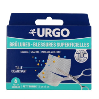Tulles brûlures et blessures superficielles Urgo - 6 tulles