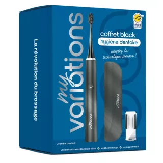 Coffret-cadeau brosse à dents électrique Onyx-Black MyVariations + 4 accessoires