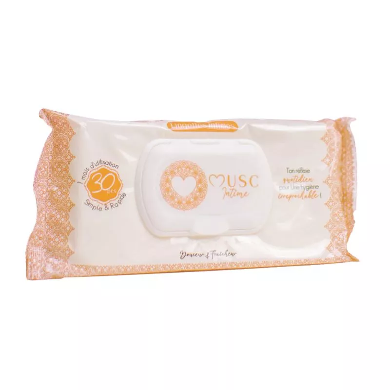 Lingettes intimes La Précieuse Amber Flower Musc Intime - 30 lingettes