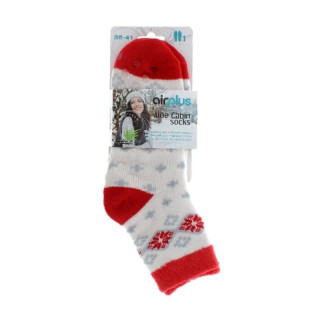 Chaussettes hydratantes femme Flocon rouge Aloe Cabin Socks AirPlus - 35-41