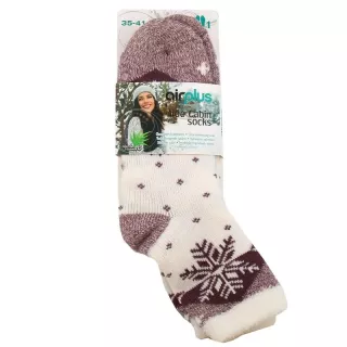 Chaussettes hydratantes femme Flocon parme Aloe Cabin Socks AirPlus - 35-41