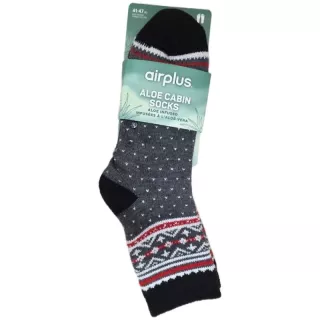 Chaussettes hydratantes hommes Gris noir Aloe Cabin AirPlus - 41-47