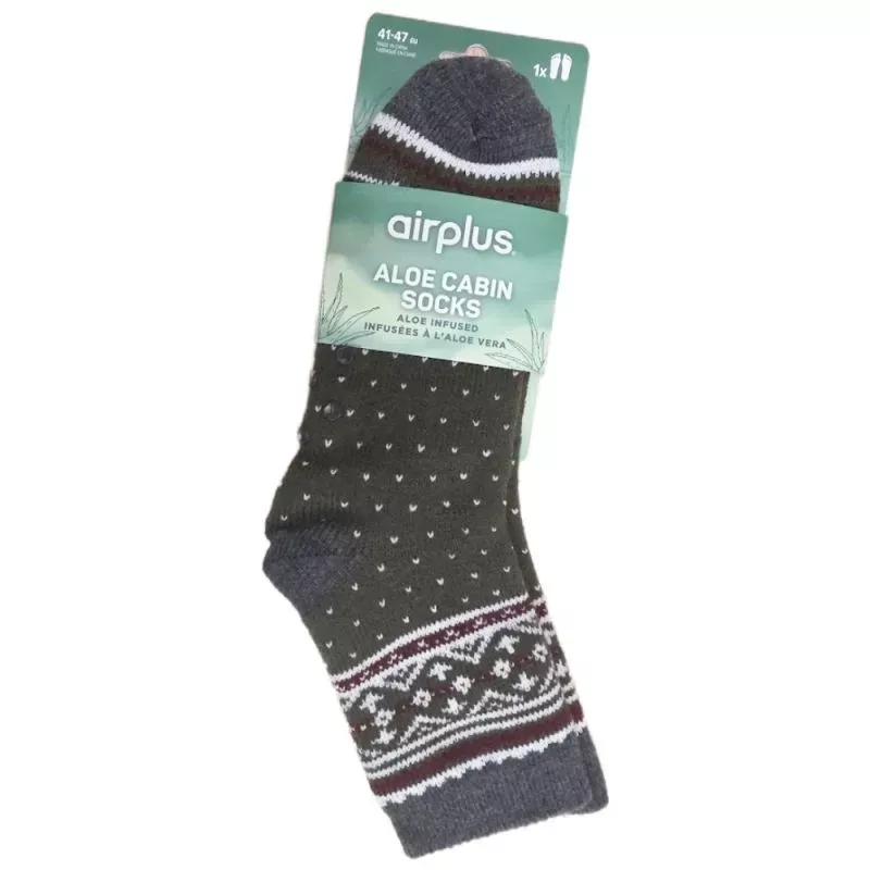 Chaussettes hydratantes hommes Kaki Aloe Cabin AirPlus - 41-47