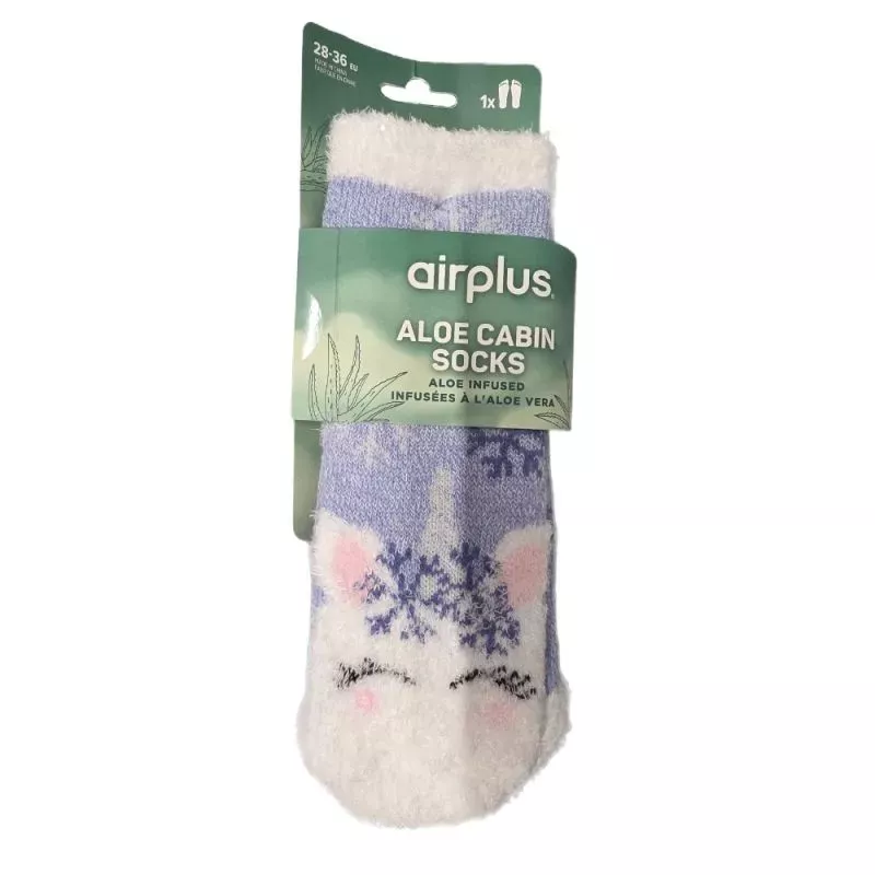 Chaussettes hydratantes enfants Licorne Aloe Cabin AirPlus - 28-36