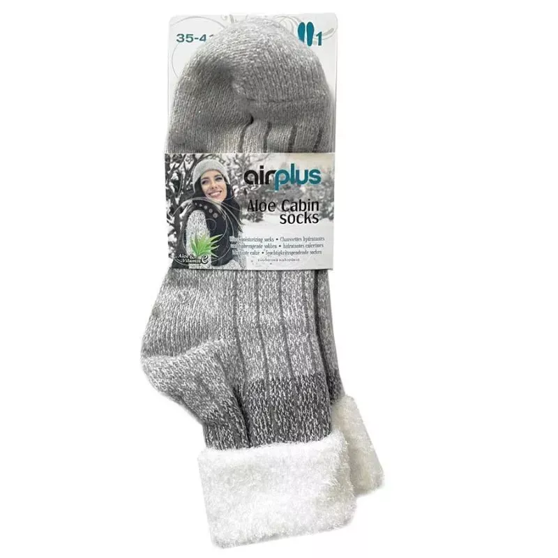 Chaussettes hydratantes femme Cocooning Gris Aloe Cabin AirPlus - 35-41