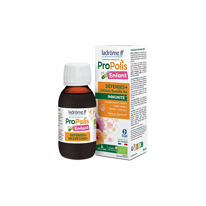 Sirop Défenses et vitalité Bio Ladrôme Propolis enfant - 100ml
