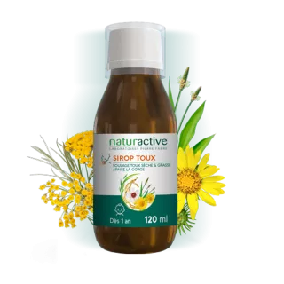Sirop aux essences Naturactive - Toux sèche et grasse - 24 pastilles