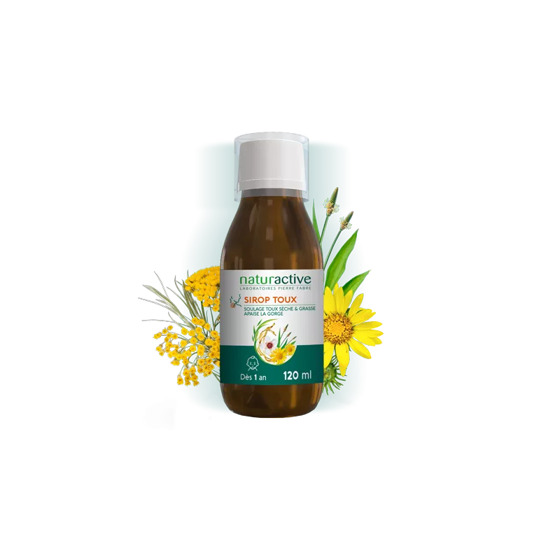 Sirop aux essences Naturactive - Toux sèche et grasse - 24 pastilles