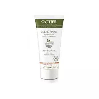 Cattier Crème Mains Argile Blanche Ultra Nourrissante 75ml