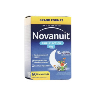 Novanuit Triple Action Sanofi - Endormissement - 60 comprimés
