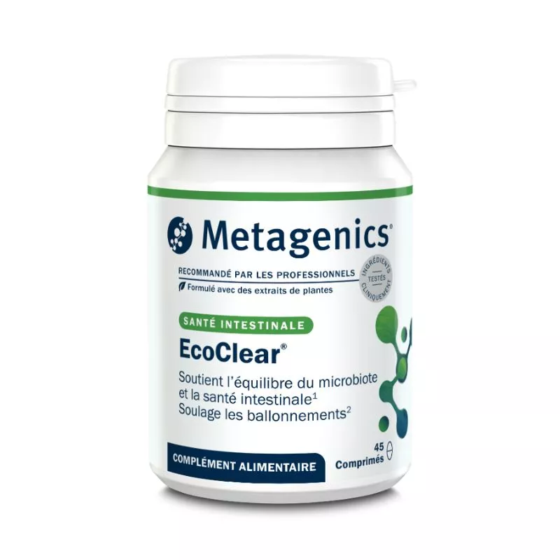 EcoClear Metagenics - Microbiote intestinal et confort digestif - 45 comprimés