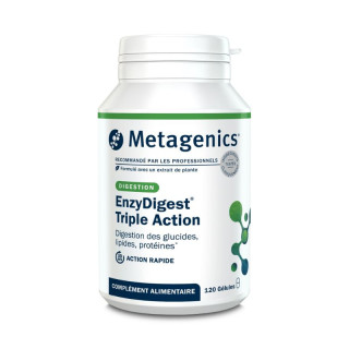 EnzyDigest Triple Action Metagenics - Digestion des glucides, lipides, protéines - 120 gélules