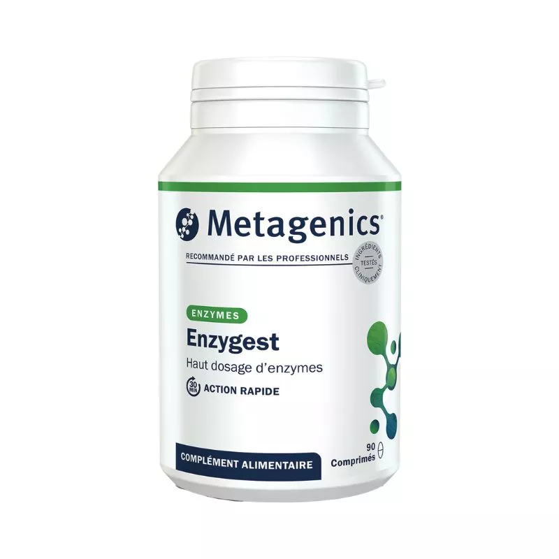 EnzyGest Metagenics - Complexe d’enzymes - 90 gélules