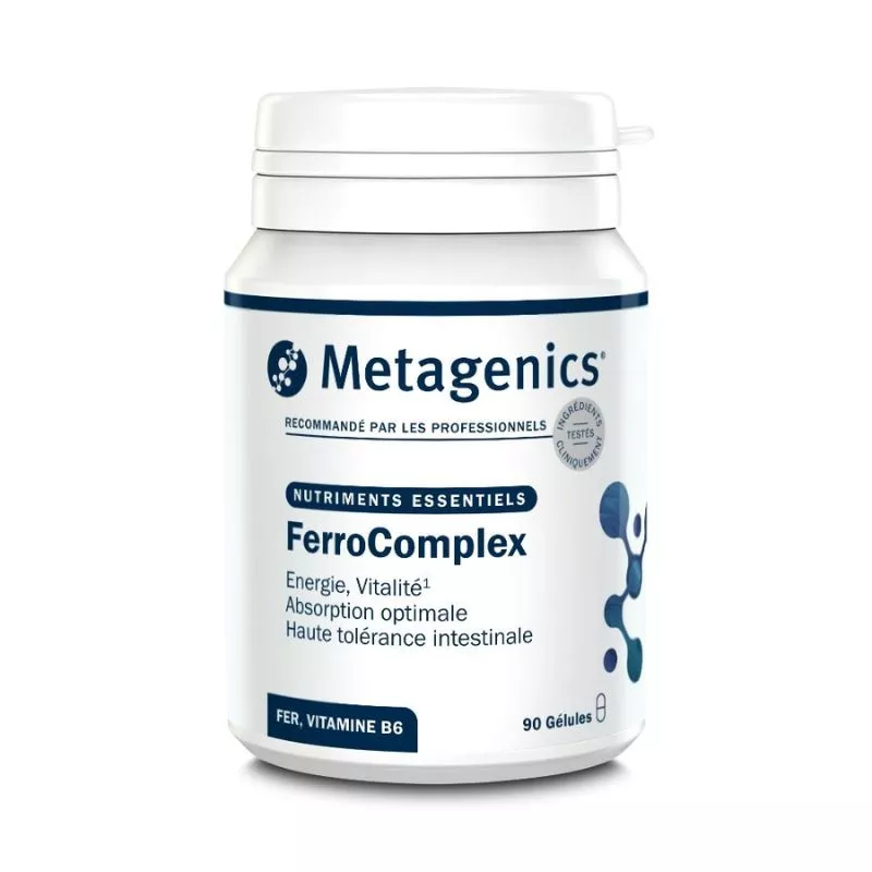 FerroComplex Metagenics - Énergie & vitalité - 90 gélules