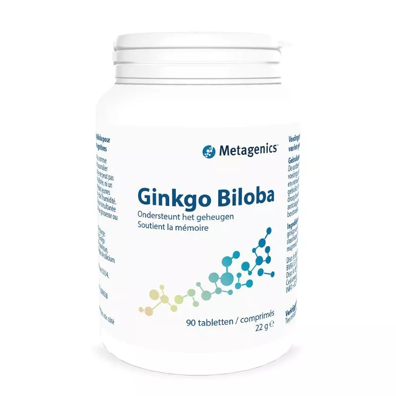 Ginkgo Biloba Metagenics - Soutient la mémoire - 90 comprimés