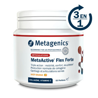 MetaActive Flex Forte Metagenics - Collagène et cartilage - 60 portions orange