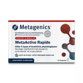 MetaActive Rapide Metagenics - Douleurs articulaires et musculaires - 15 capsules