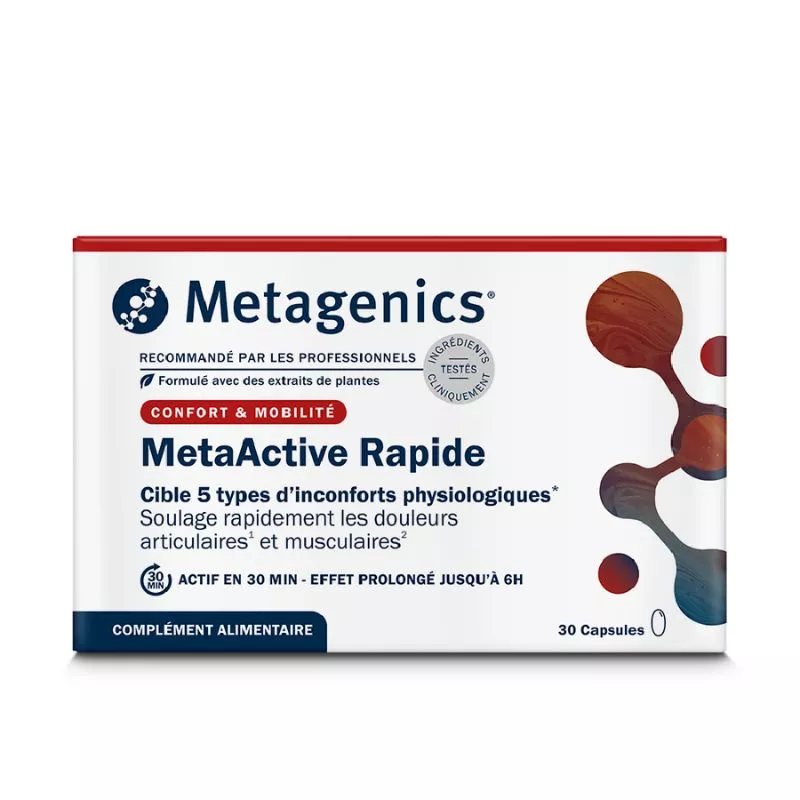 MetaActive Rapide Metagenics - Douleurs articulaires et musculaires - 30 capsules