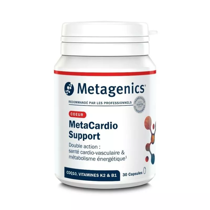 MetaCardio Support Metagenics - Fonctionnement normal du coeur - 30 capsules