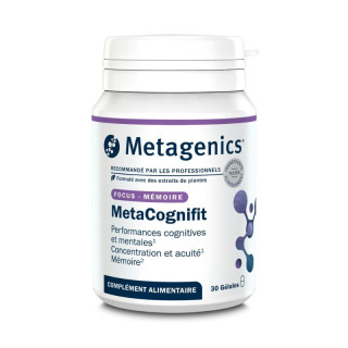 MetaCognifit Metagenics - Performances cognitives et mentales - 30 gélules