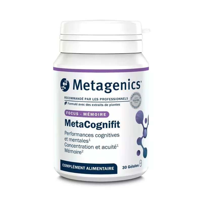 MetaCognifit Metagenics - Performances cognitives et mentales - 30 gélules