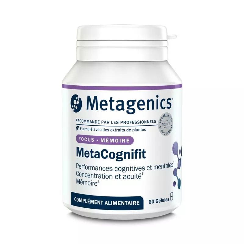 MetaCognifit Metagenics - Performances cognitives et mentales - 60 gélules