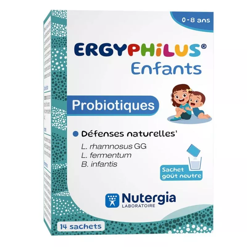 Ergyphilus® Enfants dès 8 ans Nutergia - Soutien de la flore infantile - 30 sachets