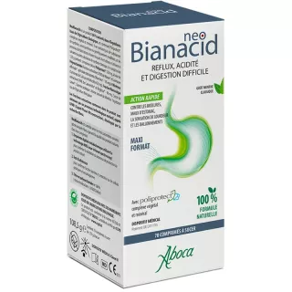 NeoBianacid acidité et reflux goût menthe Aboca - Gastro-œsophagienne - 70 comprimés à sucer