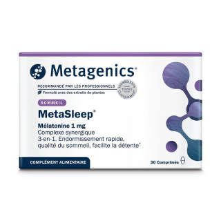 MetaSleep mélatonine 1mg Metagenics - Endormissement rapide - 30 comprimés