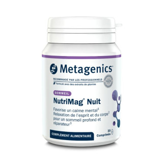 NutriMag Nuit Metagenics - Sommeil profond et réparateur - 30 comprimés