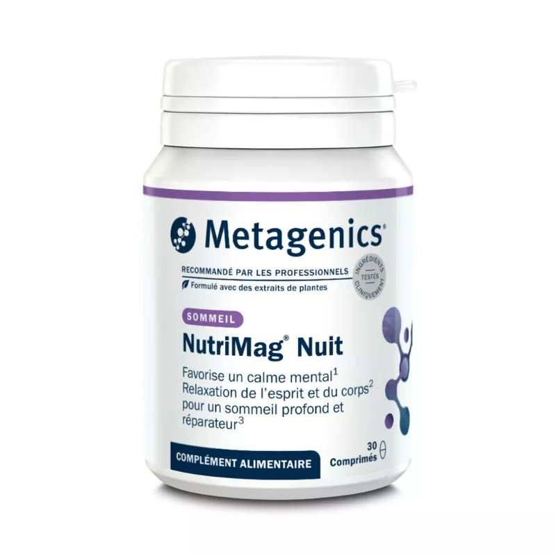 NutriMag Nuit Metagenics - Sommeil profond et réparateur - 30 comprimés