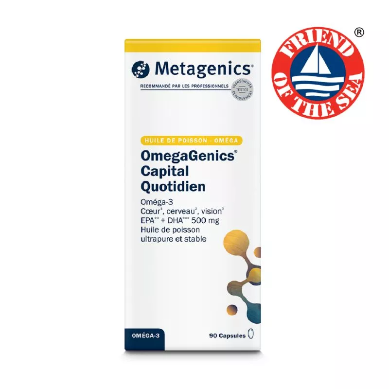 OmegaGenics Capital Quotidien Metagenics - Santé cardiovasculaire - 90 capsules