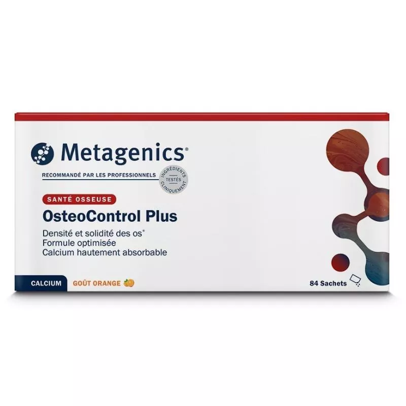 OsteoControl Plus Metagenics - Solidité des os - 84 sachets orange