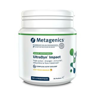 UltraDyn Impact Metagenics - Énergie, immunité et rééquilibre la flore intestinale - 56 portions mangue pêche