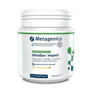 UltraDyn Impact Metagenics - Énergie, immunité et rééquilibre la flore intestinale - 56 portions mangue pêche