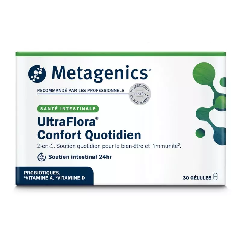 UltraFlora Confort Quotidien Metagenics - Santé intestinale - 30 gélules