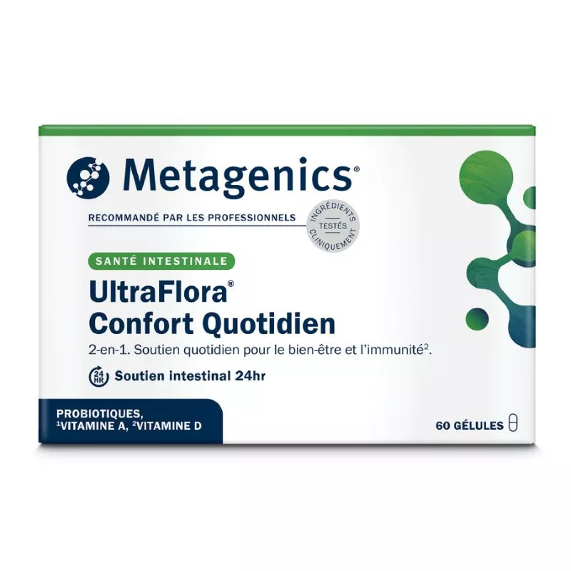 UltraFlora Confort Quotidien Metagenics - Santé intestinale - 60 gélules