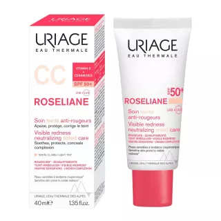 CC Crème SPF50+ teinte claire Roséliane Uriage - Peaux sensibles - 40ml