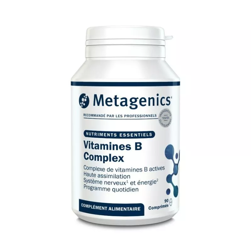Vitamines B Complex Metagenics - Système nerveux et énergie - 90 comprimés
