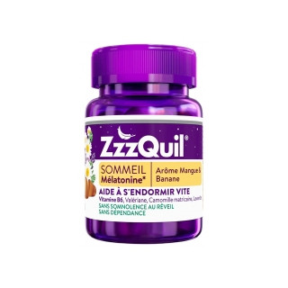 ZzzQuil Sommeil mangue banane de Merck - Endormissement - 30 gommes