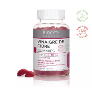 Vinaigre de cidre 500mg gummies Biocyte - Digestion - 60 gummies